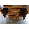 Image 2 : MCM VINTAGE SOLID WALNUT STANLEY FURNITURE DISPLAY CABINET WITH GLASS DOORS