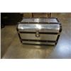 Image 1 : METAL LEATHER BOUND TRUNK