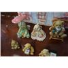 Image 4 : LOT OF 7 CHERISHED TEDDIES FIGURES LUCKY CHARM, FAIRY BEAR, LETTER BEARS AND CARDBOARD HOUSE BACKDRO