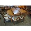 Image 1 : WALNUT DINING TABLE W/ 2 LEAFS AND 6 CHAIRS
