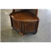 Image 2 : VINTAGE WALNUT CORNER SHELF W/ MIRROR BACK