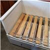 Image 2 : WHITE SINGLE SIZE BED FRAME WITH 3 DRAWER TRUNDLE BED