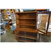 Image 2 : WALNUT 2 PIECE GLASS DOOR DISPLAY CABINET