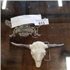 Image 1 : HARLEY DAVIDSON AND BULL SKULL BELT BUCKLE