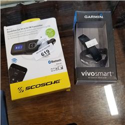 GARMIN VIVO SMART ACTIVITY TRACKER W/HANDSFREE BLUETOOTH CAR KIT