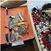 Image 2 : CLEAR BIN WITH PEARL NECKLACES AND ESTATE JEWELRY