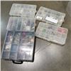 Image 1 : LOT OF 5 CLEAR ORGANIZERS WITH CONTENTS