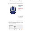Image 2 : PARKA NOMEX BLUE FLAME RESISTANT W/REFLECTIVE SIZE XL RETAIL $613
