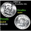 Image 1 : 1963-p . . Franklin Half Dollar 50c Grades Choice Unc