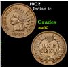 Image 1 : 1902 . . Indian Cent 1c Grades AU, Almost Unc