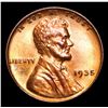 Image 2 : 1935-p Superb Patina . Lincoln Cent 1c Grades Choice+ Unc RB