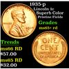 Image 1 : 1935-p Superb Color Pristine fields Lincoln Cent 1c Grades Gem+ Unc RD