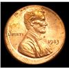 Image 2 : 1983-p Mint Error Struck 15% off center maintained full Date Lincoln Cent 1c Grades Choice Unc