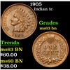 Image 1 : 1905 . . Indian Cent 1c Grades Select Unc BN