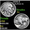 Image 1 : 1920-d . . Buffalo Nickel 5c Grades f+
