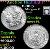 Image 1 : ***Auction Highlight*** 1900-p Semi PL . Morgan Dollar $1 Graded Choice Unc PL By USCG (fc)