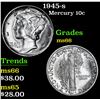 Image 1 : 1945-s . . Mercury Dime 10c Grades GEM+ Unc