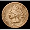 Image 2 : 1873 closed 3 . . Indian Cent 1c Grades f details