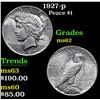 Image 1 : 1927-p . . Peace Dollar $1 Grades Select Unc