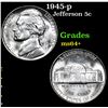 Image 1 : 1945-p . . Jefferson Nickel 5c Grades Choice+ Unc