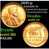 Image 1 : 1935-p Superb Gem Example Great Deep Red Color Lincoln Cent 1c Grades GEM Unc RD
