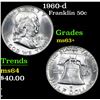 Image 1 : 1960-d . . Franklin Half Dollar 50c Grades Select+ Unc