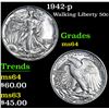 Image 1 : 1942-p . . Walking Liberty Half Dollar 50c Grades Choice Unc