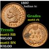 Image 1 : 1897 . . Indian Cent 1c Grades Select Unc RB