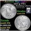 Image 1 : *Auction Highlight* 1917-p TY1 Superb Eye Appeal Standing Liberty 25c Graded GEM FH By USCG (fc)