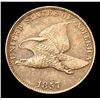 Image 2 : 1857 2 year type coin . Flying Eagle Cent 1c Grades xf+