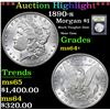 Image 1 : *Auction Highlight* 1890-s Much Tougher Date Near Gem Morgan $1 Graded Choice+ Unc By USCG (fc)