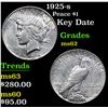 Image 1 : 1925-s Key Date . Peace Dollar $1 Grades Select Unc