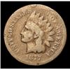 Image 2 : 1876 Key Date . Indian Cent 1c Grades g+