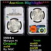 Image 1 : ***Auction Highlight*** NGC 1884-s . . Morgan Dollar $1 Graded au58 By NGC (fc)
