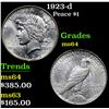 Image 1 : 1923-d . . Peace Dollar $1 Grades Choice Unc