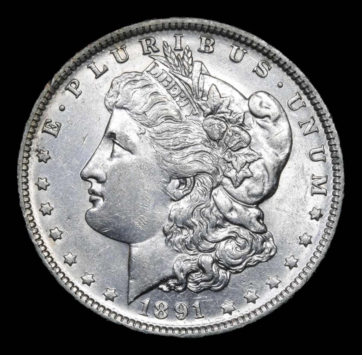 1891-o Deep Set Rims . Morgan Dollar $1 Grades Select Unc