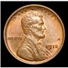 Image 2 : 1918-p Lots of red peeking thru Mint Error Struck Thru Obv Lincoln Cent 1c Grades Select Unc BN