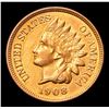 Image 2 : 1908 Deep Rich Red Color . Indian Cent 1c Grades Select Unc RD