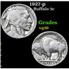 Image 1 : 1927-p . . Buffalo Nickel 5c Grades vg+