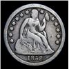 Image 2 : 1858-o Stars . Seated Liberty Half Dime 1/2 10c Grades f+