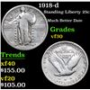 Image 1 : 1918-d Much Better Date . Standing Liberty Quarter 25c Grades vf++