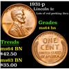 Image 1 : 1931-p Lots of red peeking thru . Lincoln Cent 1c Grades Choice Unc BN