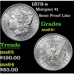 1879-s Semi Proof Like . Morgan Dollar $1 Grades Choice+ Unc