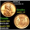 Image 1 : 1928-p . . Lincoln Cent 1c Grades Gem+ Unc RD