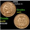 Image 1 : 1906 . . Indian Cent 1c Grades Choice AU