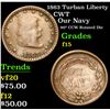 Image 1 : 1863 Turban Liberty Our Navy 90¡ CCW Rotated Die Civil War Token 1c Grades f+