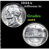 Image 1 : 1944-s . . Jefferson Nickel 5c Grades Choice Unc