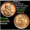 Image 1 : 1929-p Beautiful Patina Nice Luster Lincoln Cent 1c Grades Select Unc RB