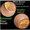 Image 1 : Mint Error Struck 50% Off Center . Lincoln Cent 1c Grades Select Unc RD