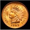 Image 2 : ***Auction Highlight*** 1903 Deep Rich Red Color Nice Toning On Rev Indian Cent 1c Graded GEM Unc RD